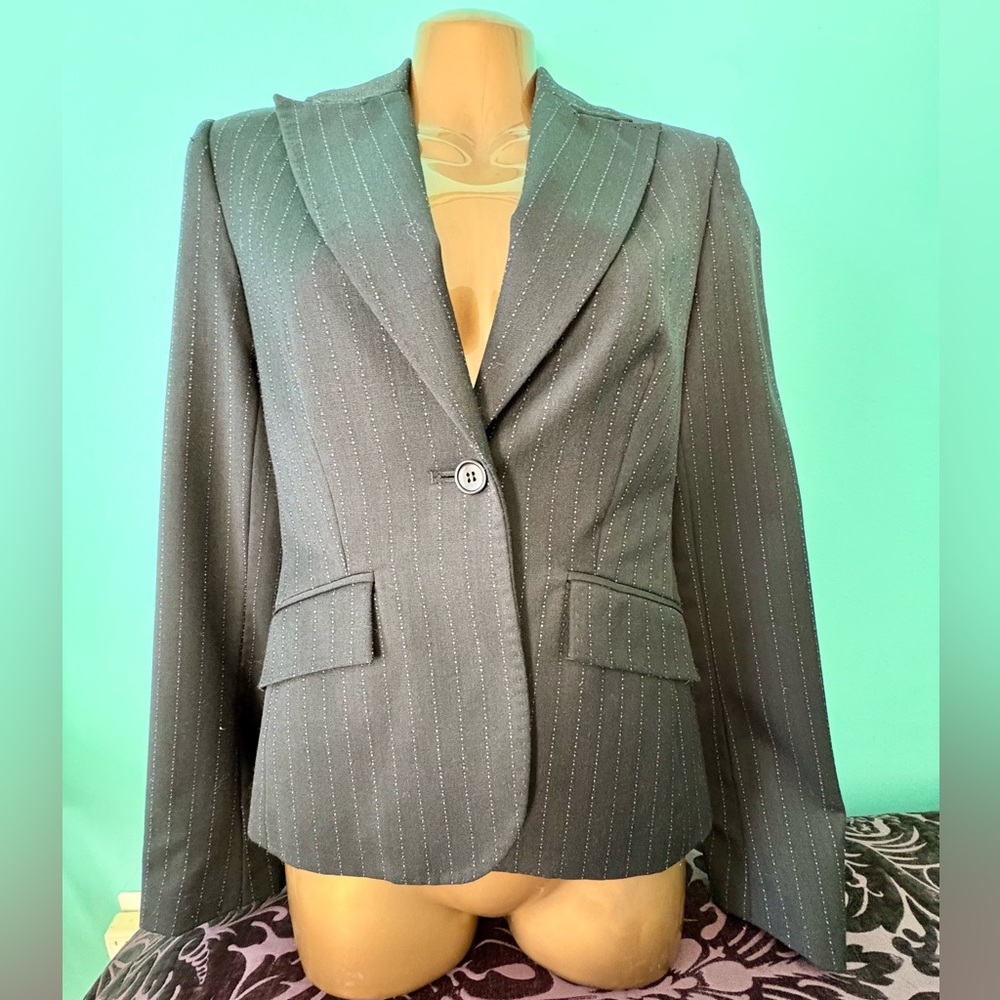 Black Pinstripe Blazer